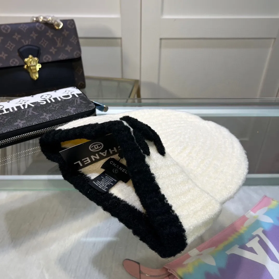 p60💰Chanel CHANEL! Small and popular knitted hat! Xiaohongshu’s new product is released, it’s so 🉑️, high-elastic fabric, classic colors, same style for men and women.