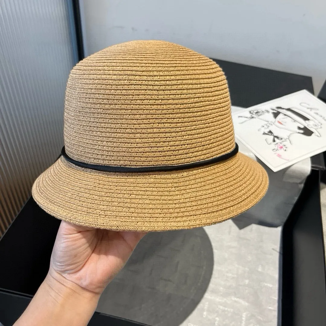 💰140¥ Chanel new top hat, original small basin hat, straw hat, head circumference 57cm