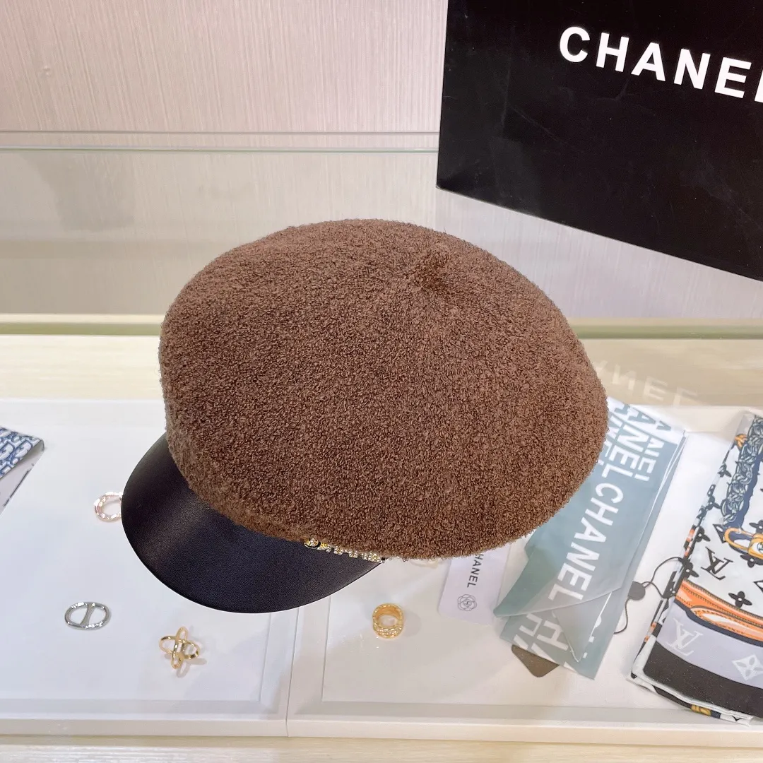 P70🔥 Chanel's new autumn and winter custom-made military cap, contrasting color fabric, niche yet high-end! The latest style of Xiaoxiangfeng, a must-have for celebrities
