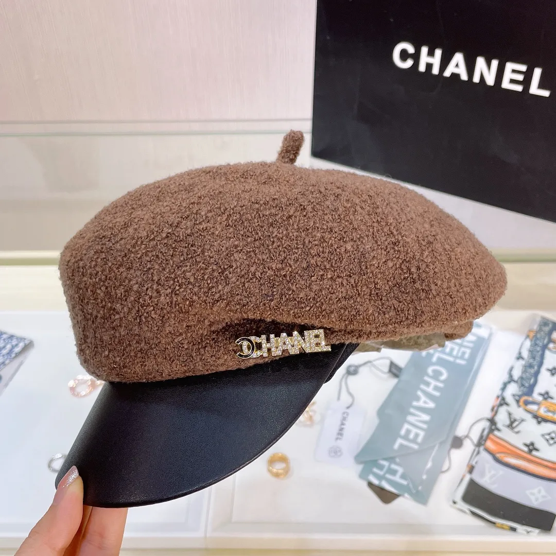 P70🔥 Chanel's new autumn and winter custom-made military cap, contrasting color fabric, niche yet high-end! The latest style of Xiaoxiangfeng, a must-have for celebrities