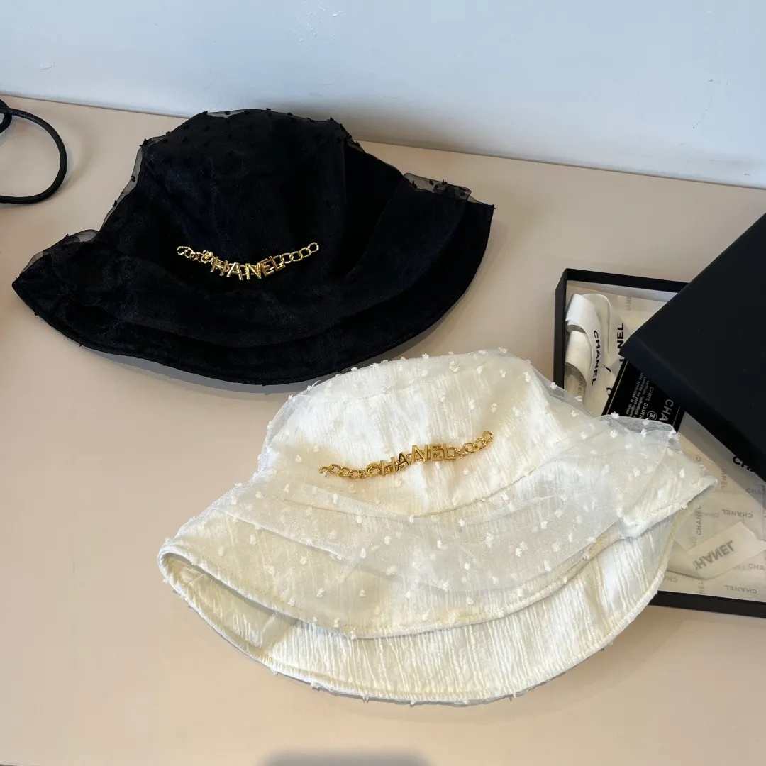 💰130¥ Chanel organza bucket hat, lightweight sun hat, head circumference 57cm