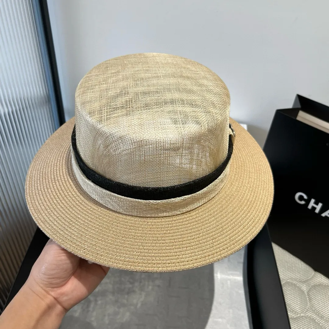 💰220¥ Chanel Chanel flat-top linen hat, high-end hat, head circumference 57cm