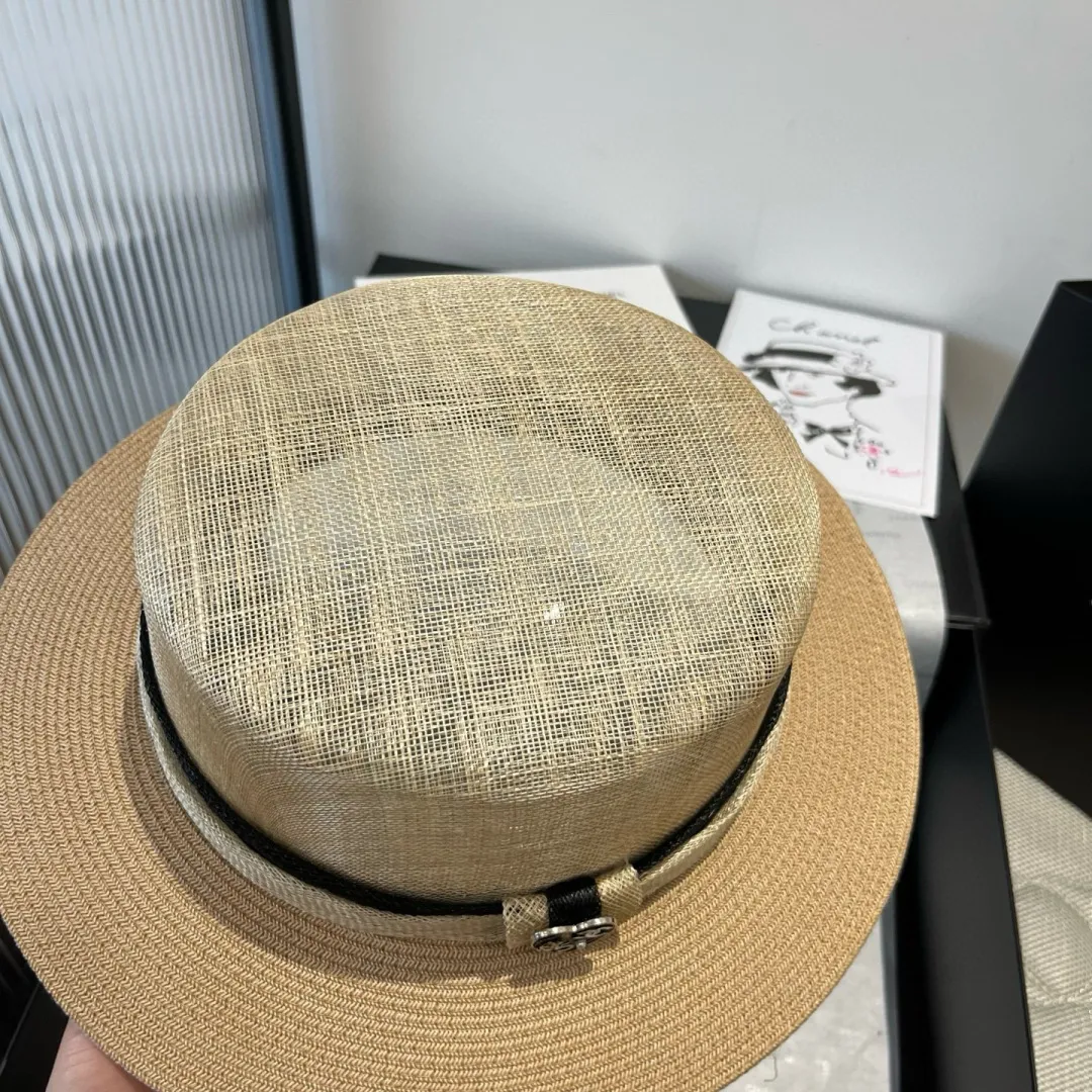 💰220¥ Chanel Chanel flat-top linen hat, high-end hat, head circumference 57cm
