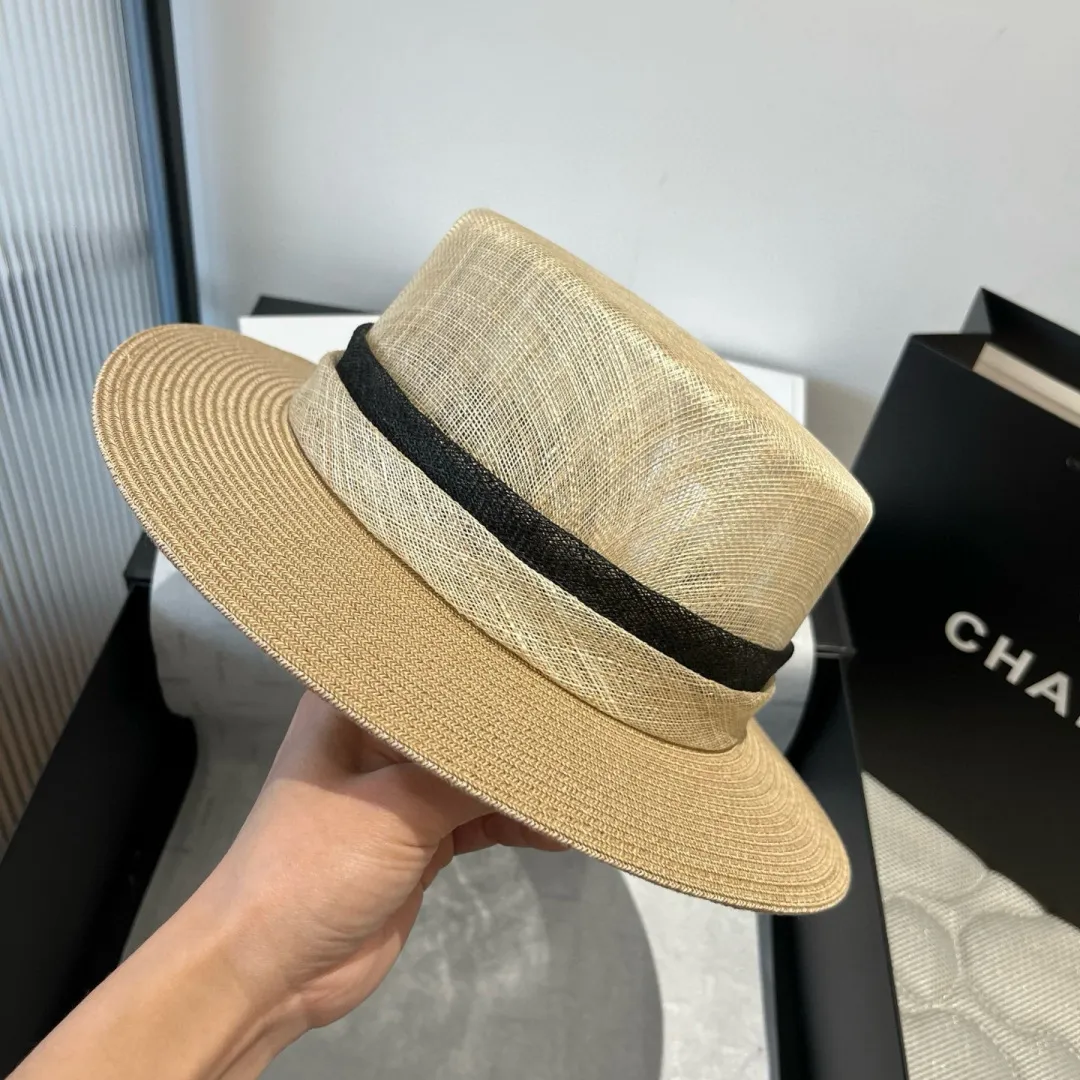 💰220¥ Chanel Chanel flat-top linen hat, high-end hat, head circumference 57cm