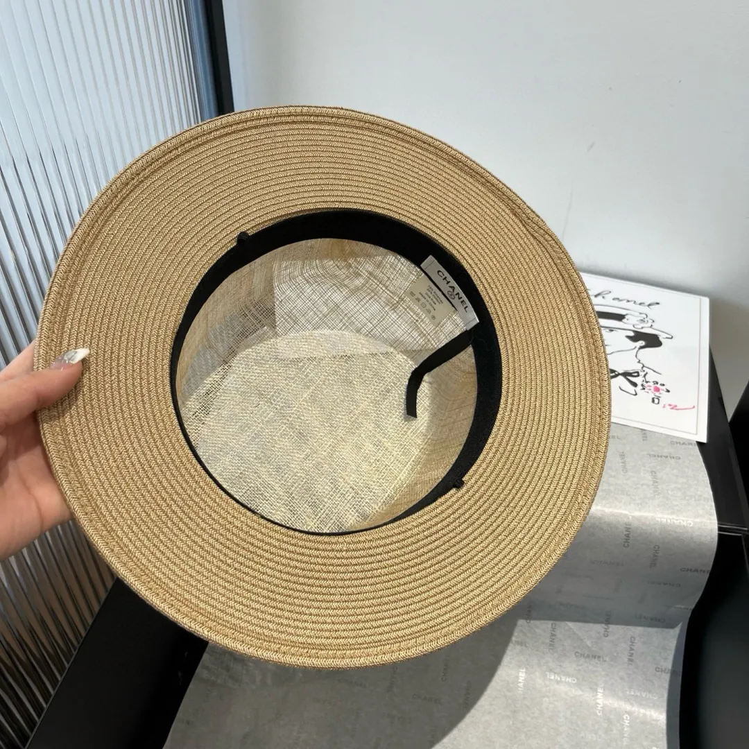💰220¥ Chanel Chanel flat-top linen hat, high-end hat, head circumference 57cm