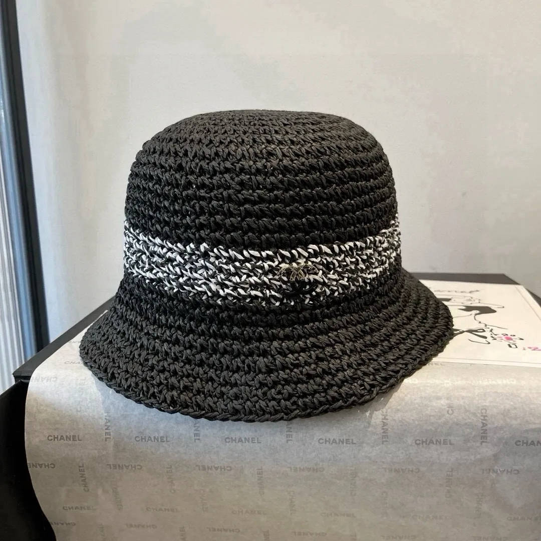 💰130¥ Chanel papyrus sun hat, straw hat, foldable, head circumference 57cm