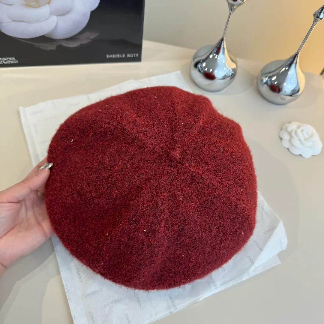 💰100¥ Chanel wool beret, knitted beret, versatile style