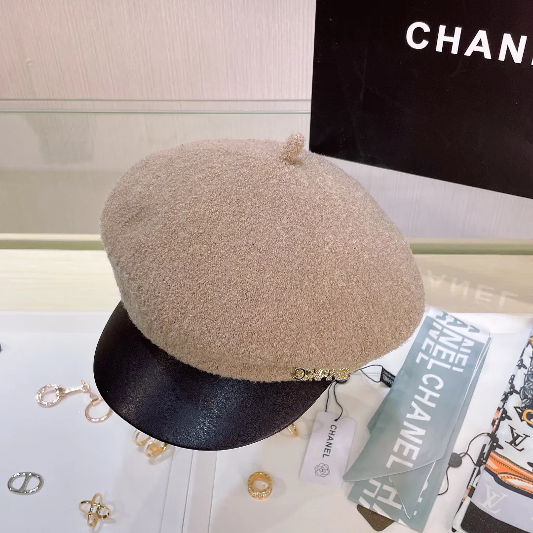 🉐60🔥 Chanel's new autumn and winter custom-made military cap, contrasting fabrics, niche yet high-end! The latest style of Xiaoxiangfeng, a must-have for celebrities