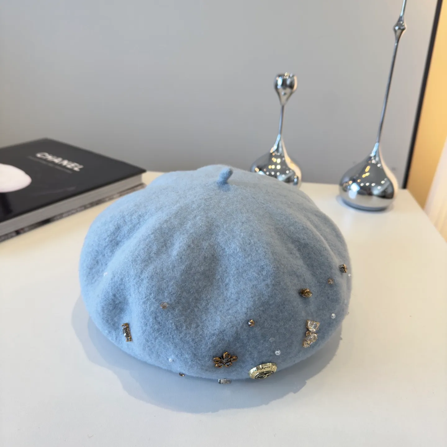 💰120¥ Chanel new wool beret, 100% wool🦙 fabric, head circumference 57cm