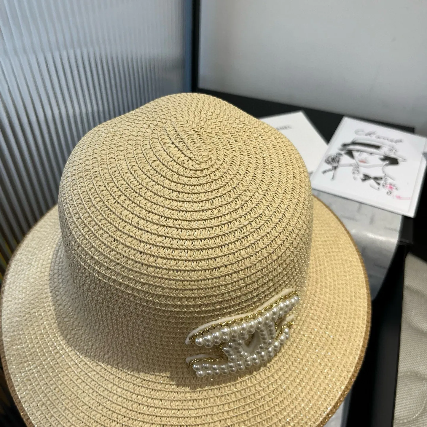 💰100¥ Chanel new straw hat, lady style, head circumference 57cm
