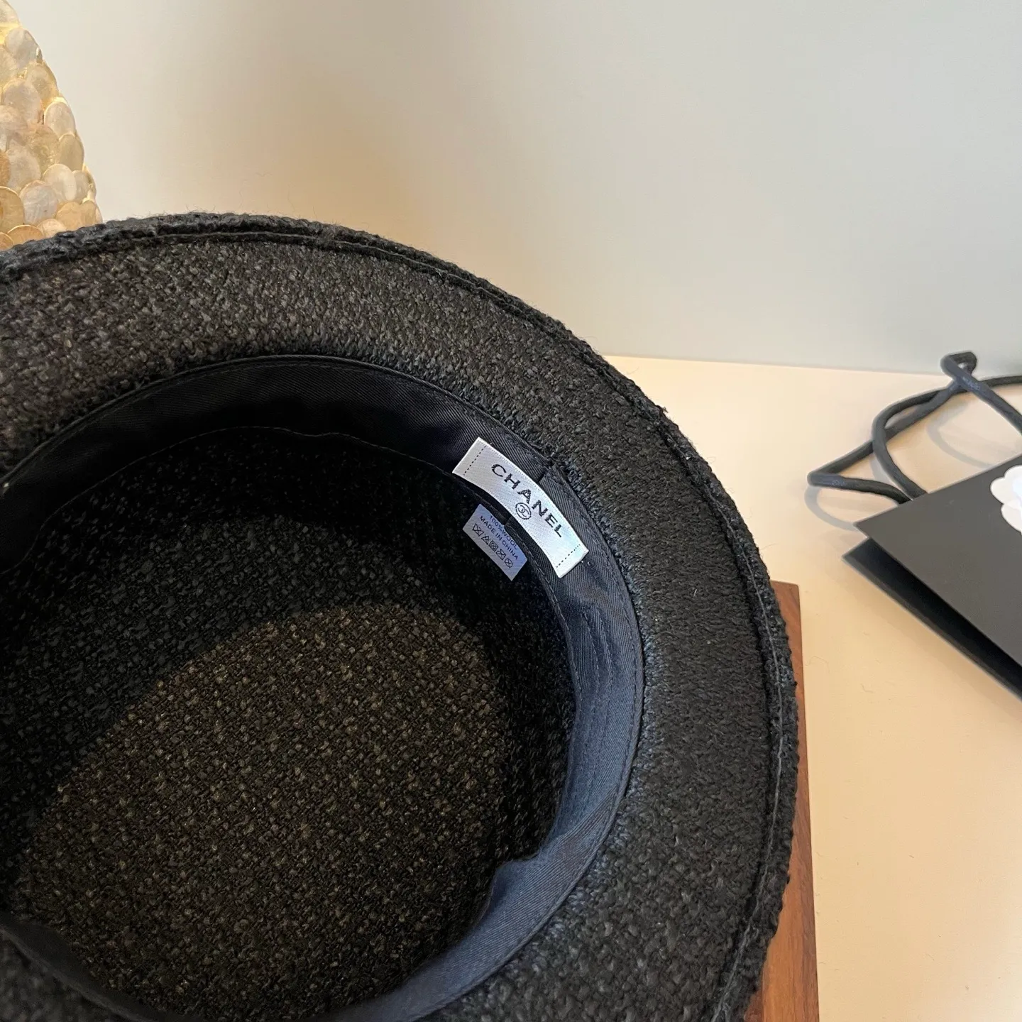 💰170¥ Chanel Chanel classic lady style flat top hat, head circumference 57cm