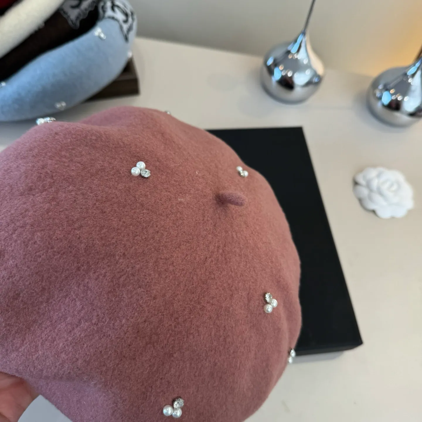 💰130¥ Chanel wool beret, pumpkin hat, 100% wool🦙 fabric, head circumference 57cm