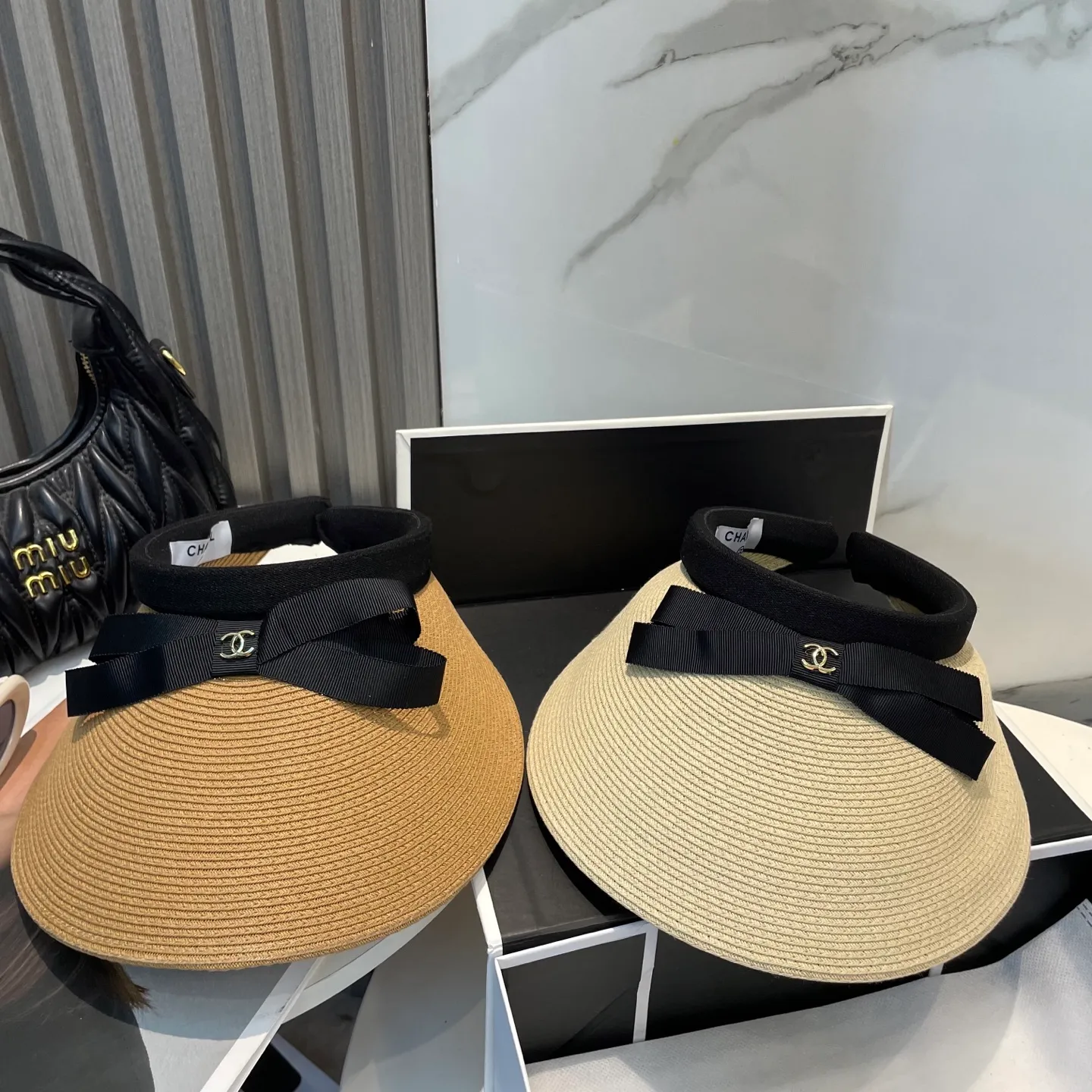 P80 Chanel empty top hat, high-end customization, celebrity style, attention to detail, sun protection and UV protection in summer, a must-have for travel, versatile and good-looking