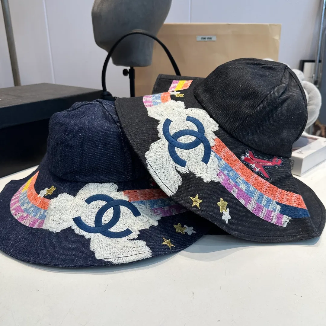 P80 Chanel second-hand large-brimmed fisherman's hat, linen and cotton breathable fisherman's hat, a must-have item for physical sun protection in summer. It's really good-looking🥰