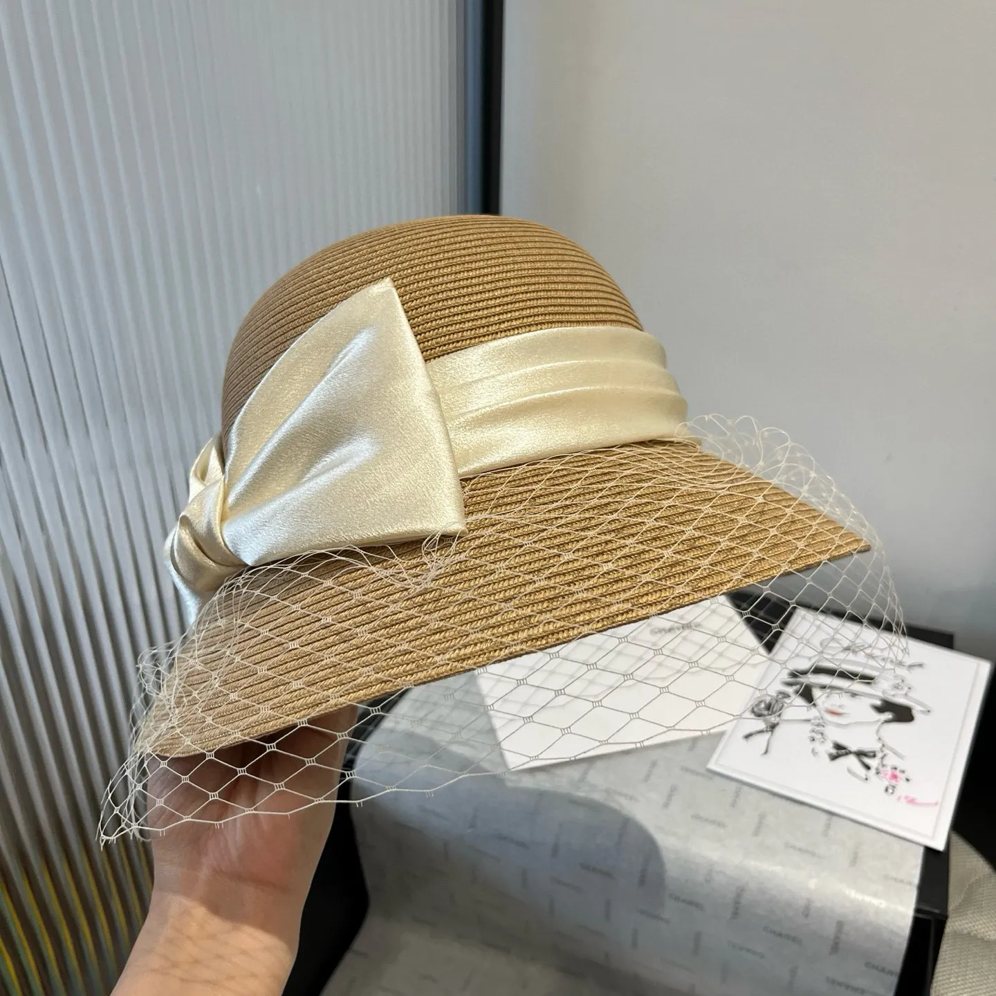 💰170¥ Chanel mesh basin hat, made of high-grade PP straw, head circumference 57cm