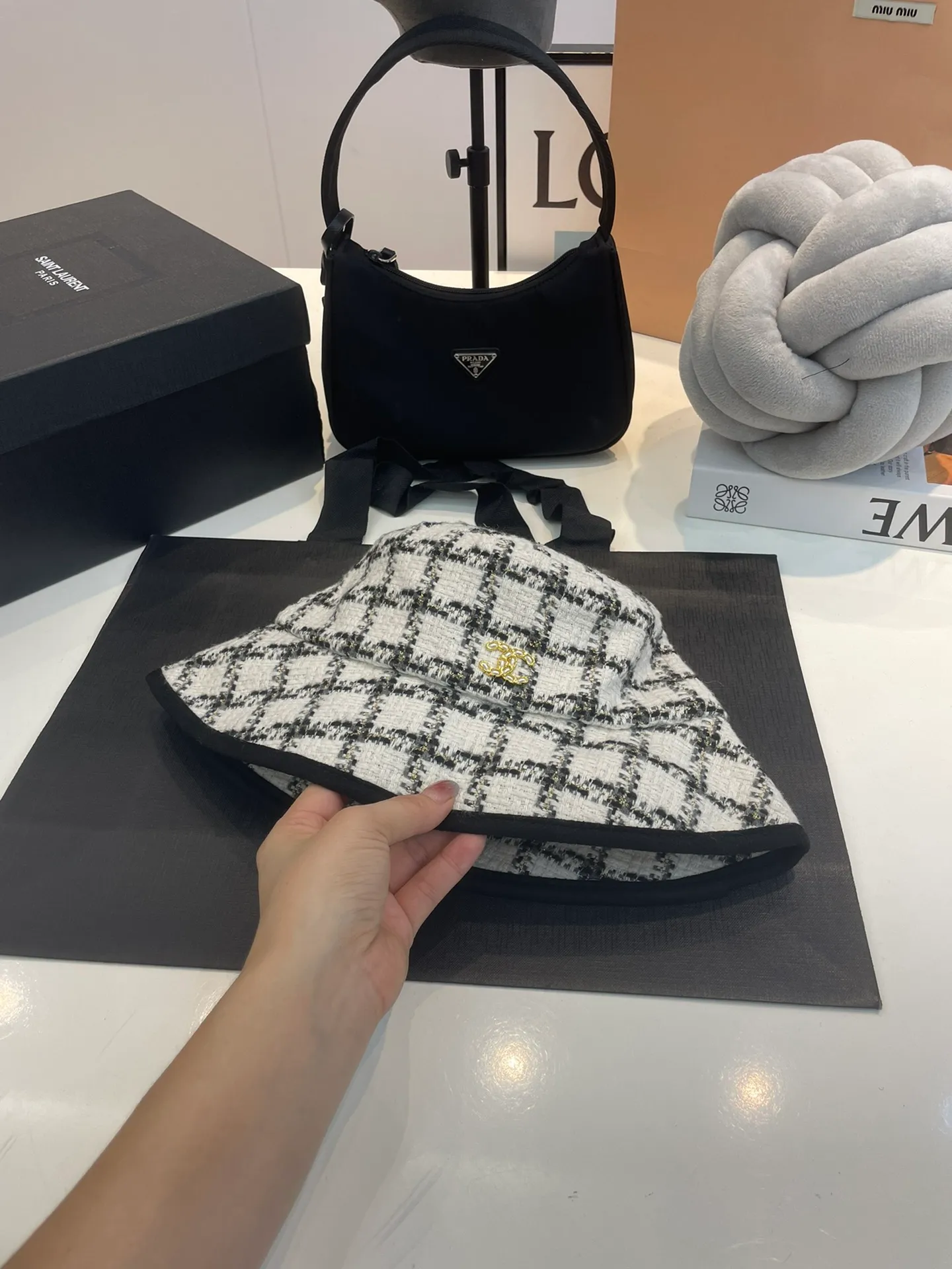 P60 Chanel Chanel 2022 autumn and winter new fisherman hat, plaid cold hat, quality YYdS and super cost-effective
