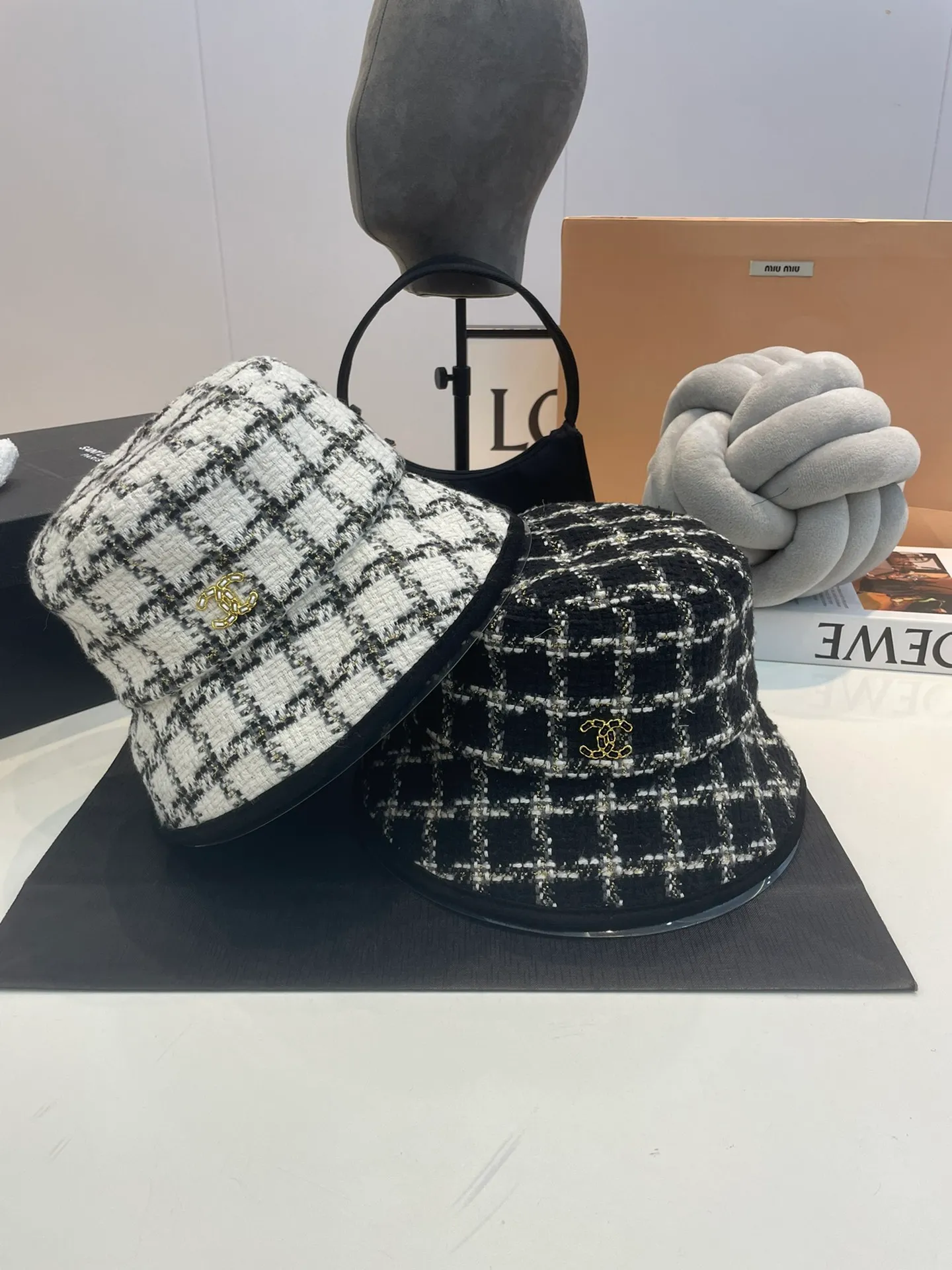 P60 Chanel Chanel 2022 autumn and winter new fisherman hat, plaid cold hat, quality YYdS and super cost-effective