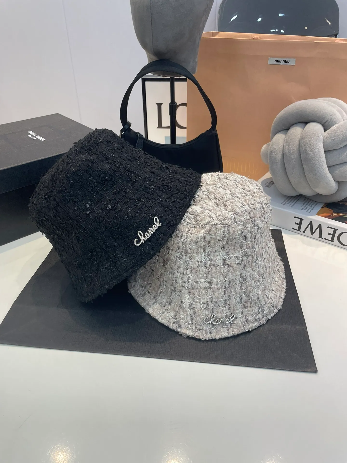 P60 Chanel's new 2023 autumn and winter simple ladylike style fisherman hat, new model shipped, big-name style is super easy to match, hurry up and get it!