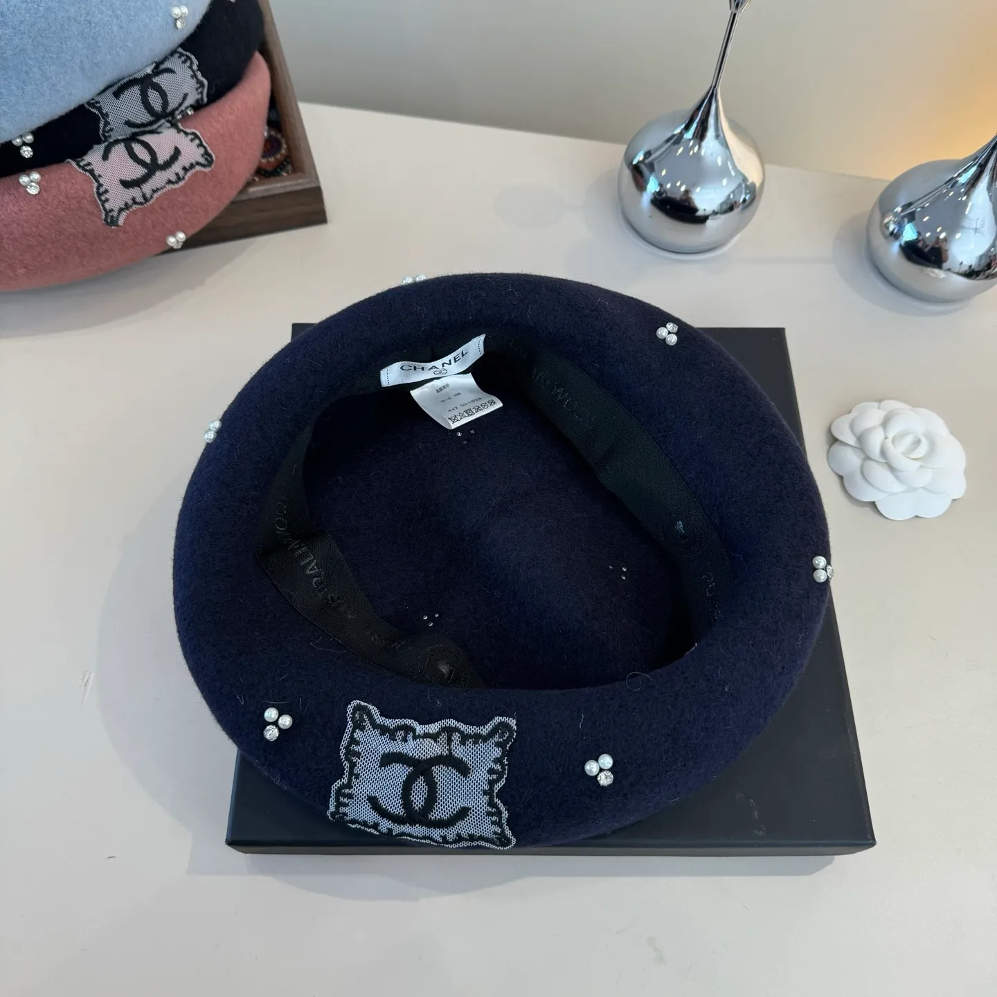 💰130¥ Chanel wool beret, pumpkin hat, 100% wool🦙 fabric, head circumference 57cm