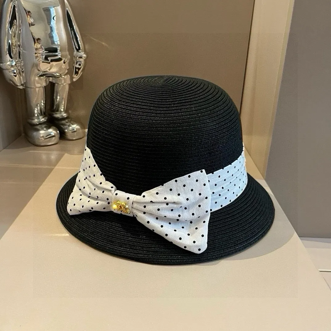 💰130¥ Chanel straw hat, lady style round hat, high-end customization, head circumference 57cm