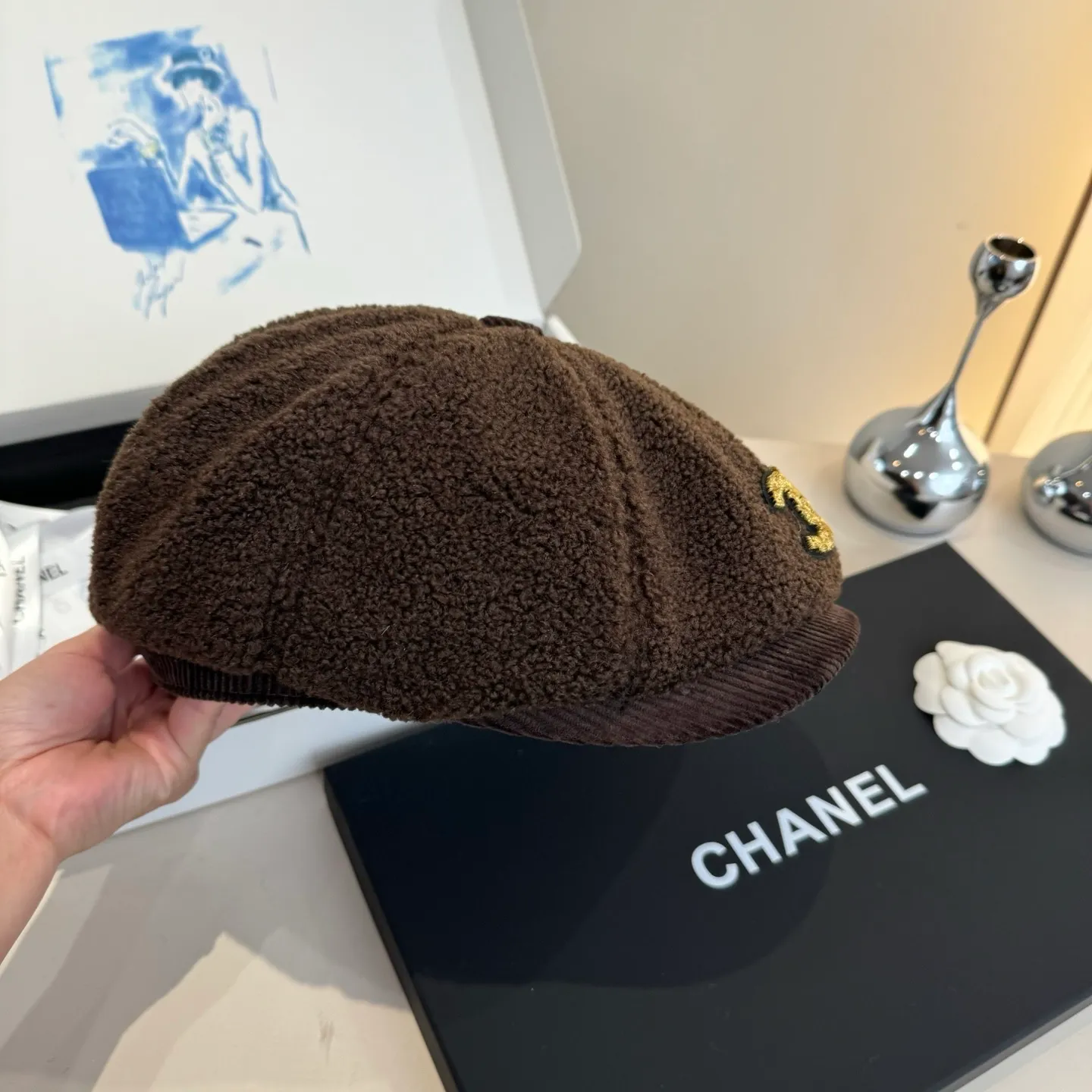 💰90¥ Chanel wool duck bill forward cap, unisex,