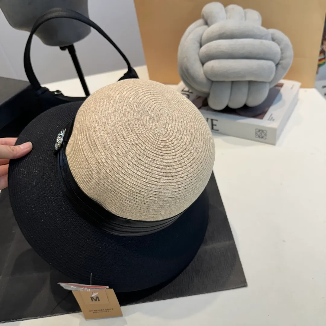 P150 Chanel Chanel bohemian style straw hat, sun hat, head circumference 57cm