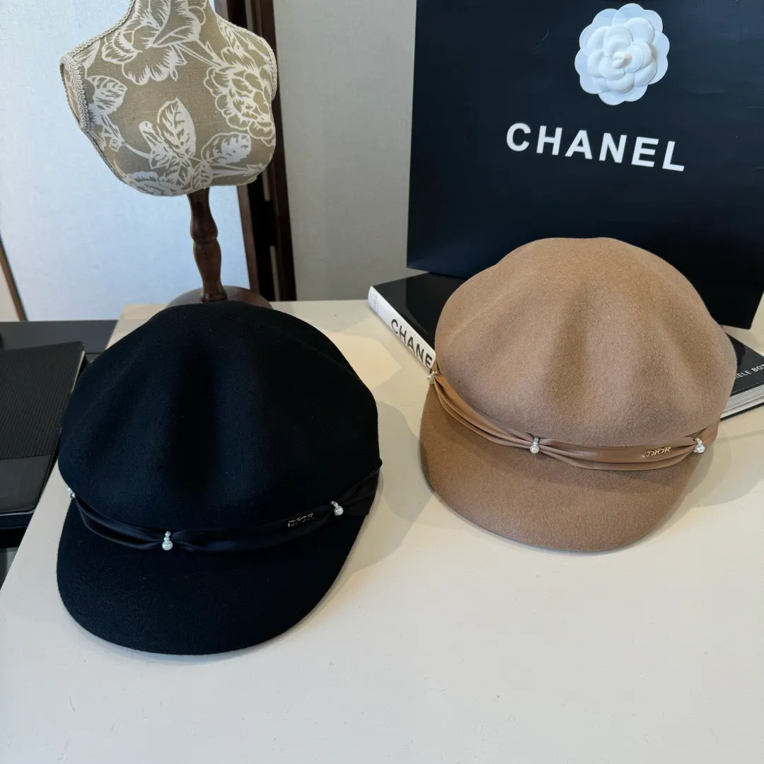 🉐250¥ Dior wool peaked military cap, washed leather brim, 100% wool🦙, head circumference 57cm