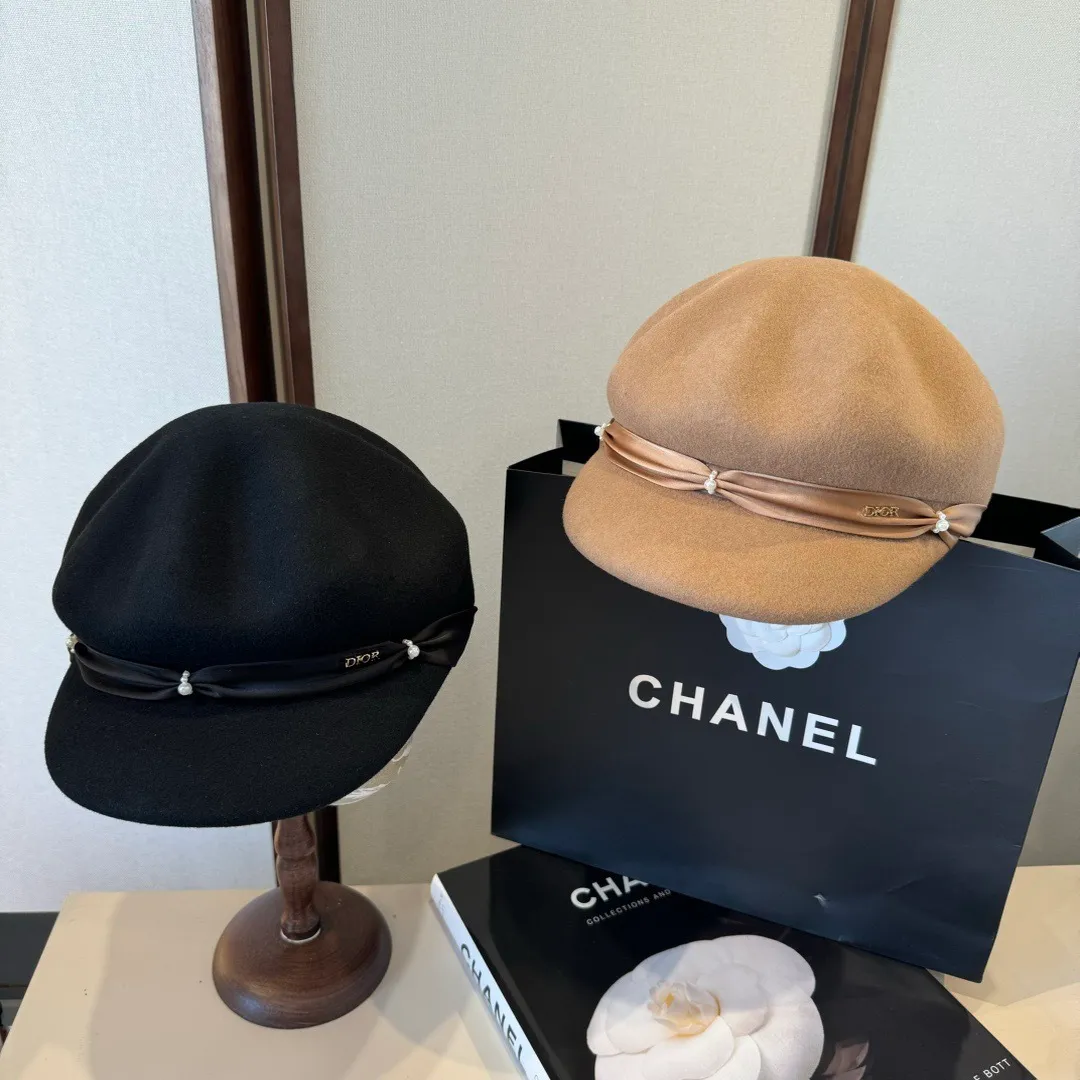 🉐250¥ Dior wool peaked military cap, washed leather brim, 100% wool🦙, head circumference 57cm