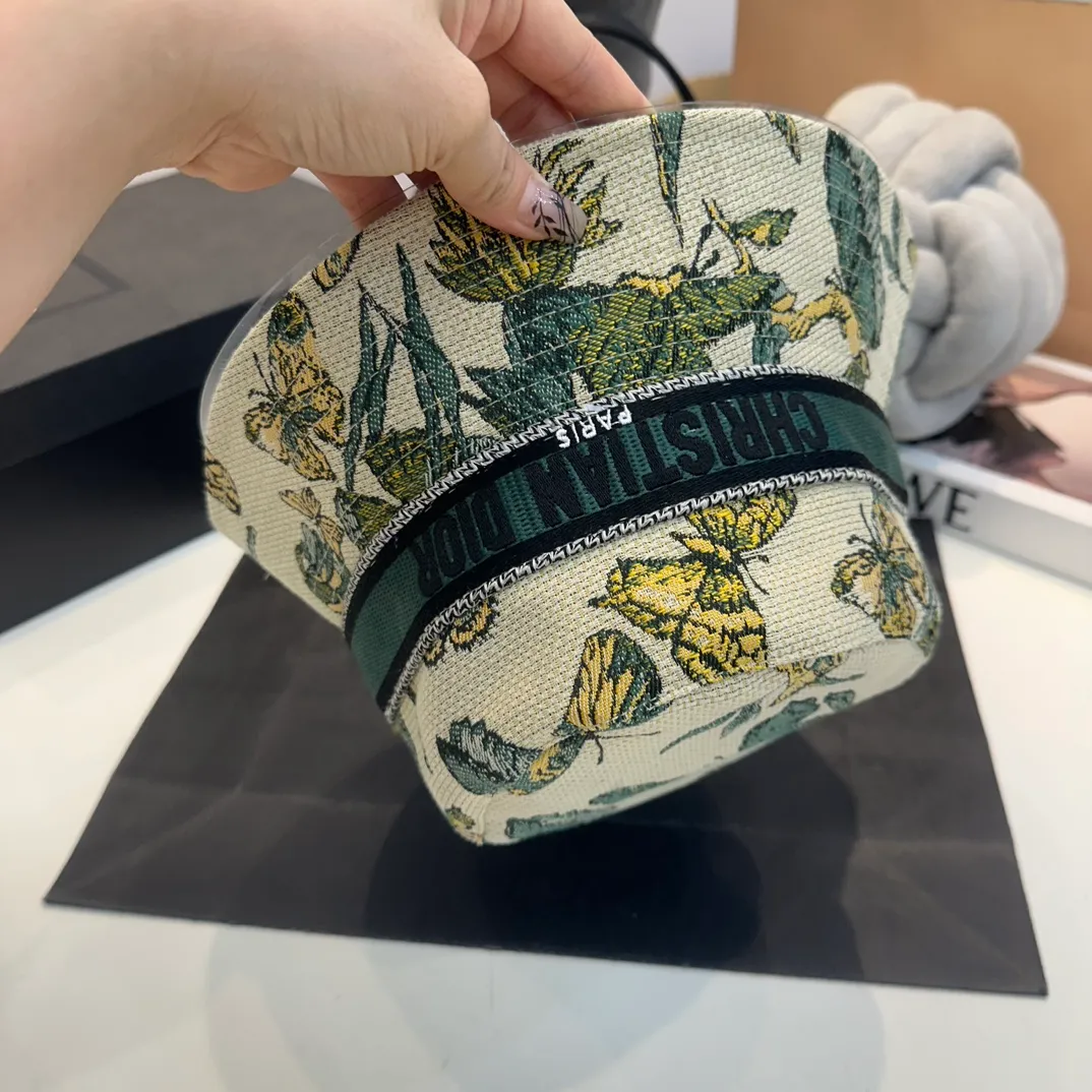 P76 Dior DIOR official website is launched simultaneously. New Korean version of flowers, heavy industry customization, 1:1 original quality, high version fisherman hat, original quality counter