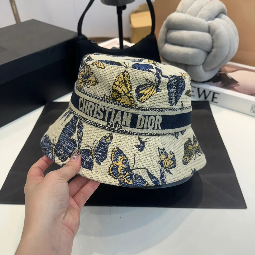 P76 Dior DIOR official website is launched simultaneously. New Korean version of flowers, heavy industry customization, 1:1 original quality, high version fisherman hat, original quality counter