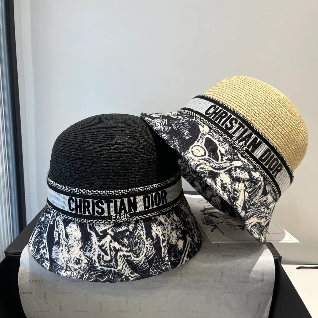 160¥ Dior new basin hat, straw hat, head circumference 57cm