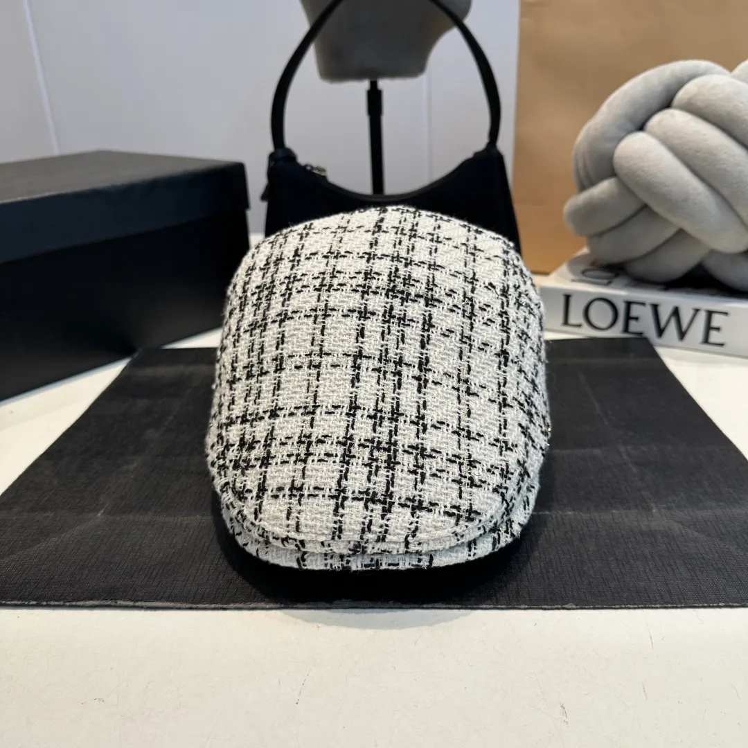 P60 Dior 2025 new beret, classic houndstooth beret, head circumference 57cm