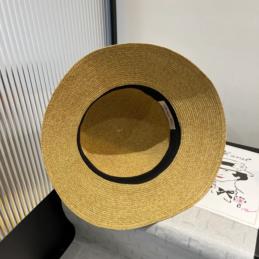 💰150¥ Dior new straw hat, sunshade beach straw hat, head circumference 57cm
