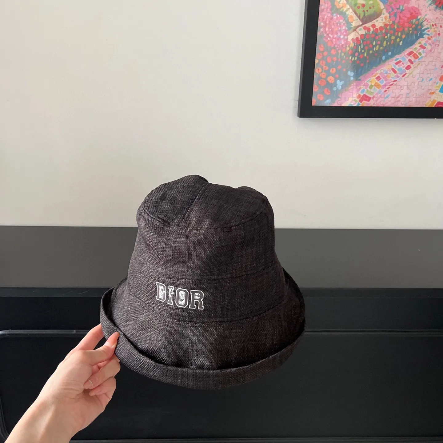 🉐140💛 Comes with dust bag [Dior] 2025 new cotton and linen irregular style bucket hat, unique design ~ Japanese simple style