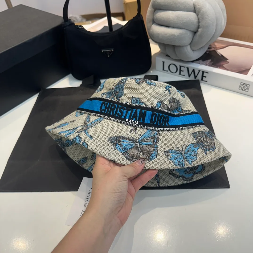 P76 Dior DIOR official website is launched simultaneously. New Korean version of flowers, heavy industry customization, 1:1 original quality, high version fisherman hat, original quality counter