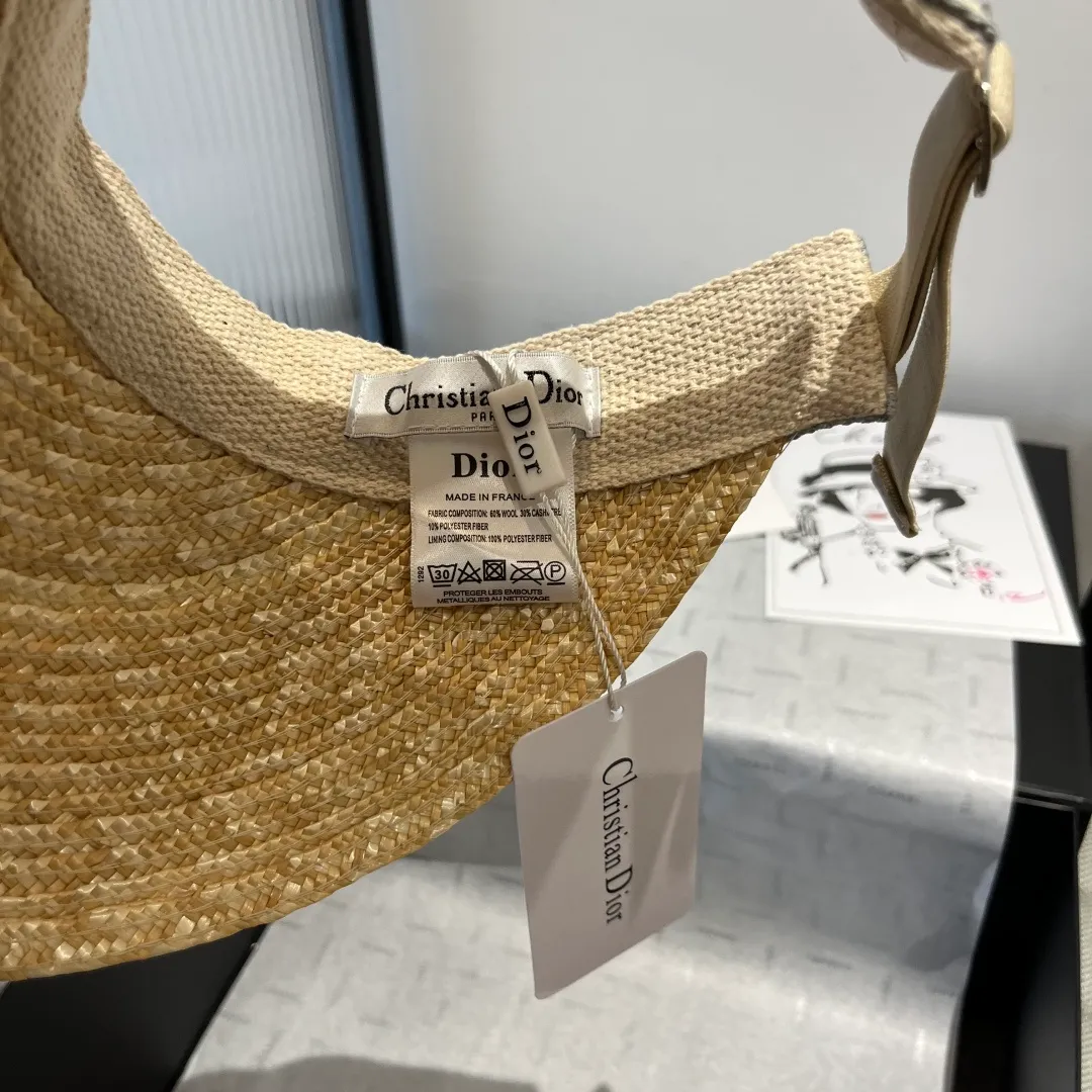 110¥ Dior Dior straw sun hat, official style, adjustable