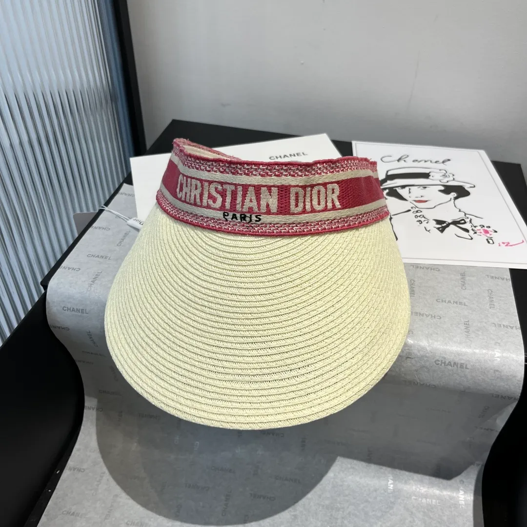 110¥ Dior Dior straw sun hat, official style, adjustable