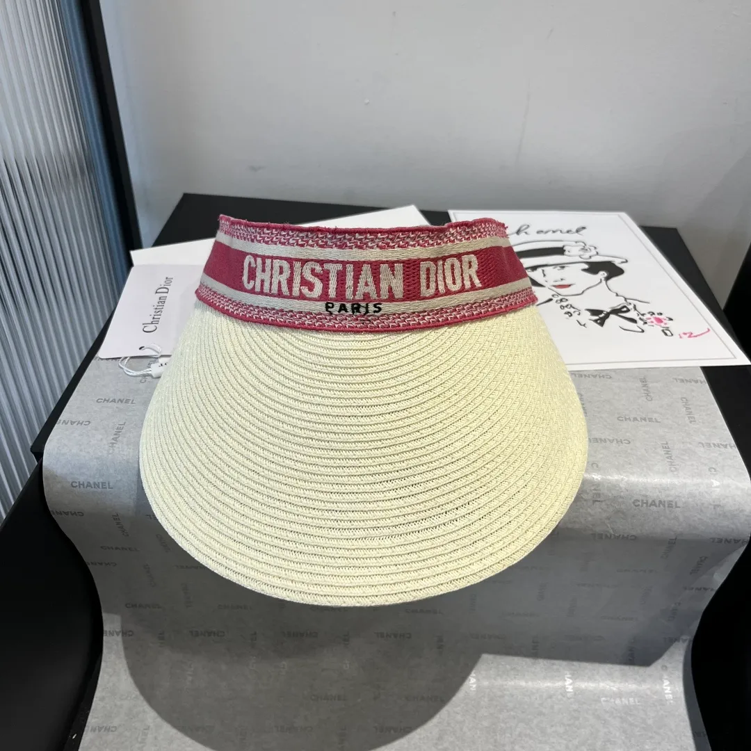 110¥ Dior Dior straw sun hat, official style, adjustable