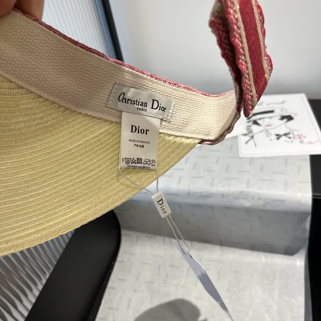 110¥ Dior Dior straw sun hat, official style, adjustable