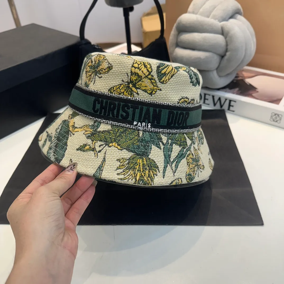 P76 Dior DIOR official website is launched simultaneously. New Korean version of flowers, heavy industry customization, 1:1 original quality, high version fisherman hat, original quality counter