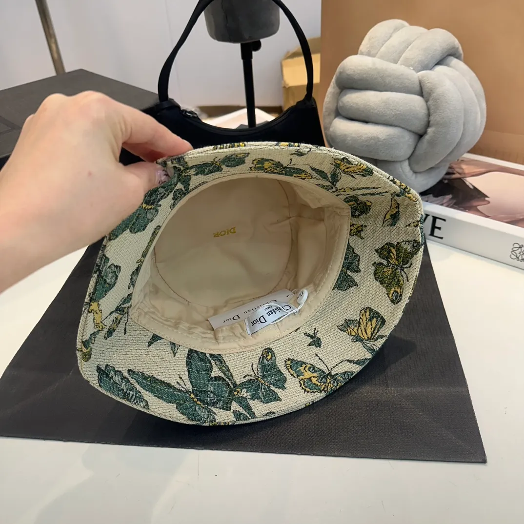P76 Dior DIOR official website is launched simultaneously. New Korean version of flowers, heavy industry customization, 1:1 original quality, high version fisherman hat, original quality counter