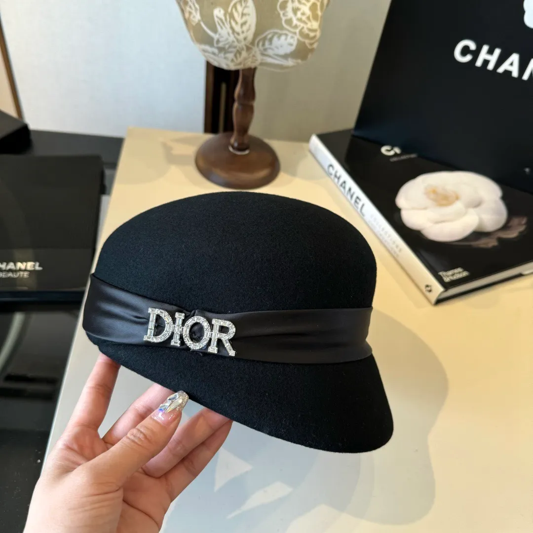 🉐250¥ Dior wool peaked military cap, washed leather brim, 100% wool🦙, head circumference 57cm