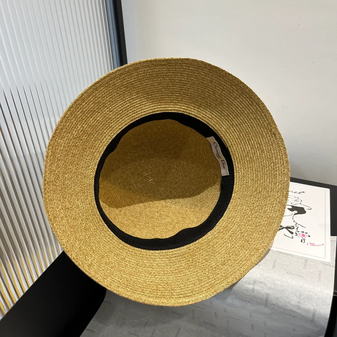 💰150¥ Dior new straw hat, sunshade beach straw hat, head circumference 57cm