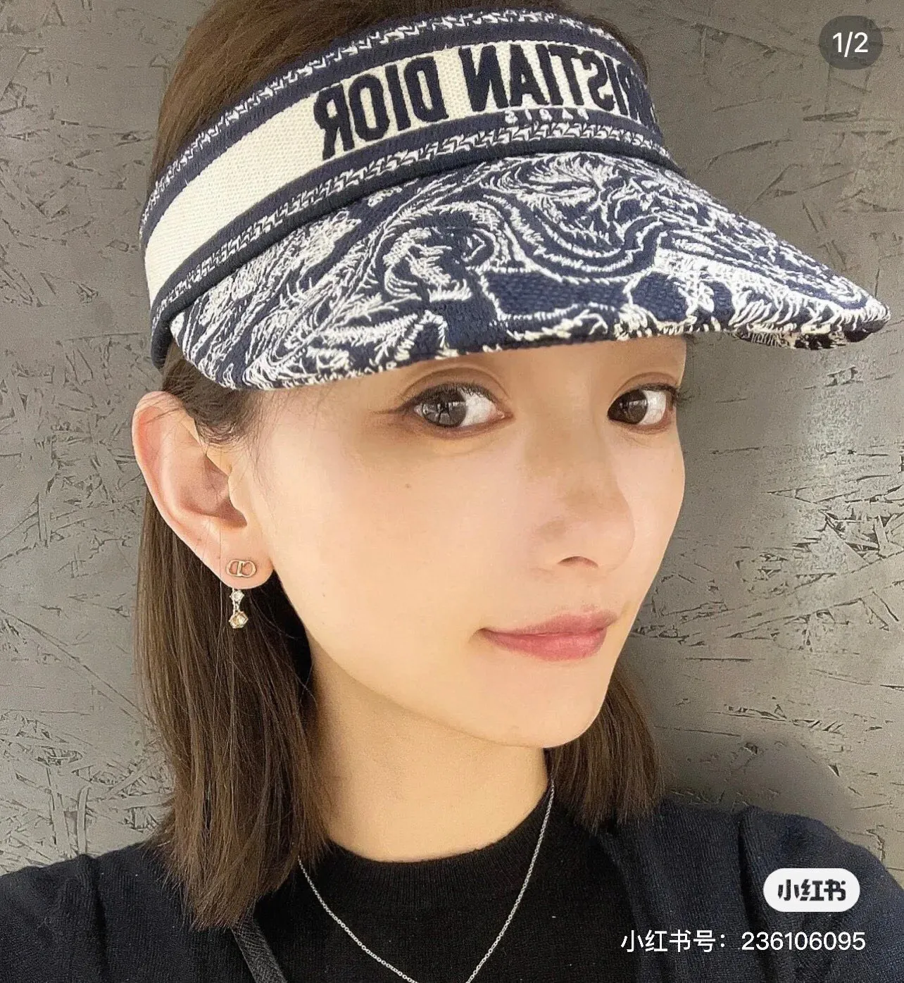 New arrival ꫛꫀꪝ ❥—— 🖤Dior’s popular empty top hat 🆕Sun protection and sun protection, versatile 👌 Head circumference 55~58cm 👒Black letters