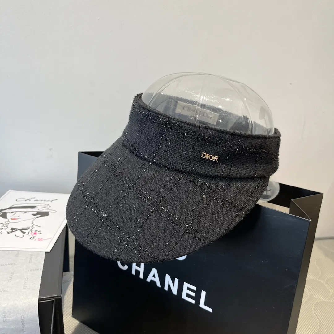💰110¥ Dior original single empty top peaked cap, sun protection headband, high-end customization, with molded strips