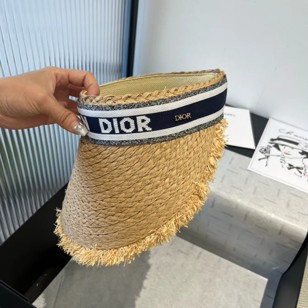 💰100¥ Dior Dior and grass headband sun hat