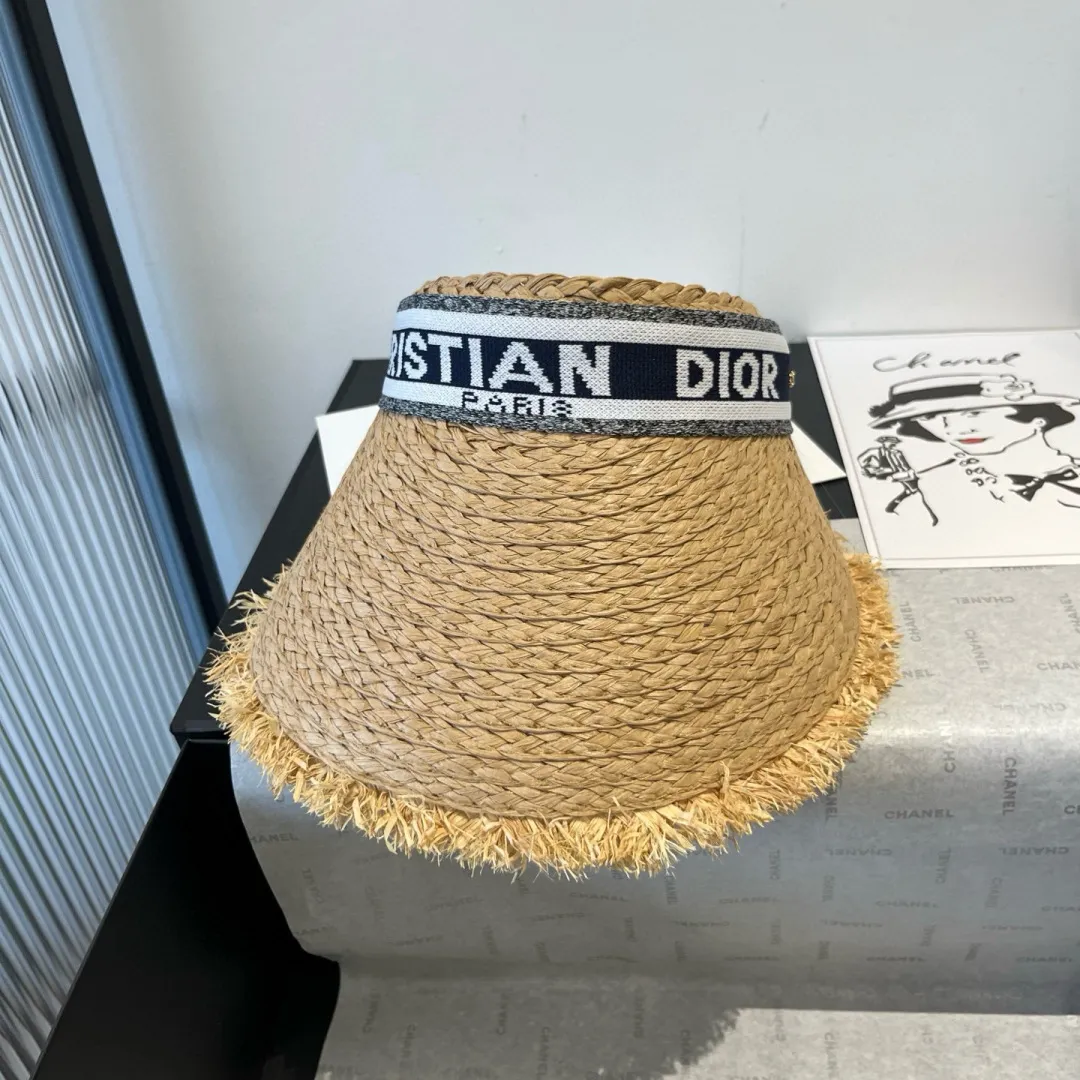 💰100¥ Dior Dior and grass headband sun hat