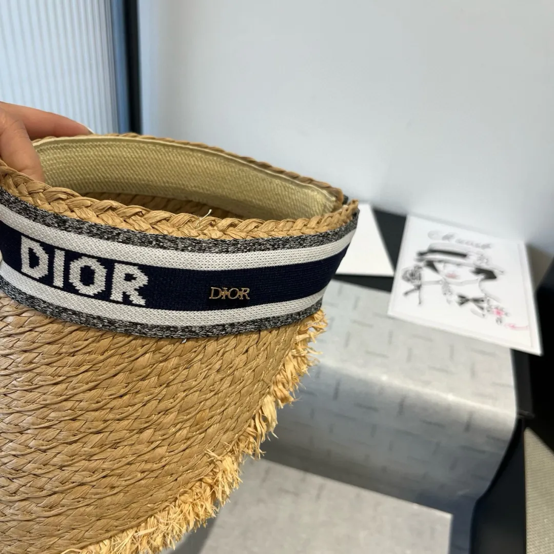 💰100¥ Dior Dior and grass headband sun hat