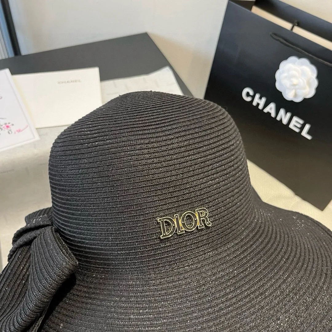 💰170¥ Dior new bow straw hat, head circumference 57cm