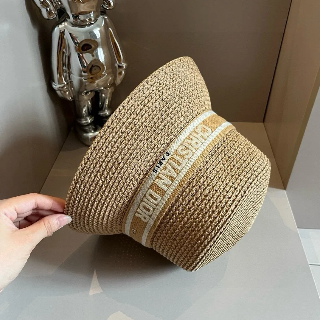 💰90¥ Dior's new straw hat, made from Japanese papyrus, the best in sales, head circumference 57cm